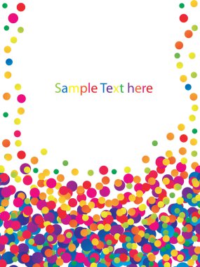 Colorful confetti frame clipart