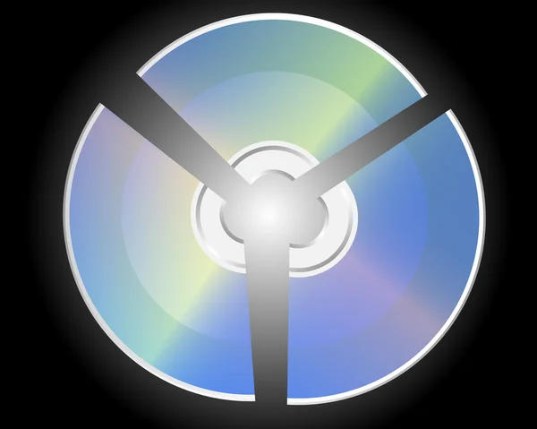 CD oder DVD in Stücken — Stockvektor