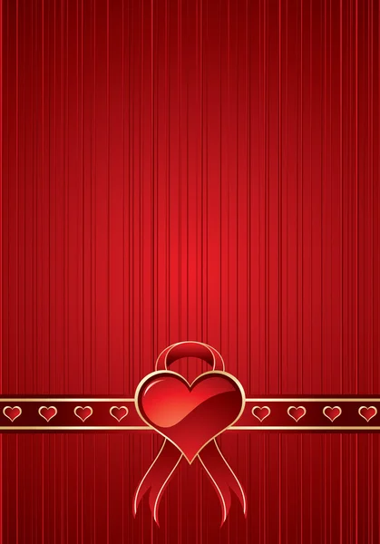 Red valentine background — Stock Vector