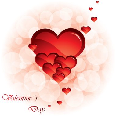 Abstract Valentine's day Heart background with sparkle clipart