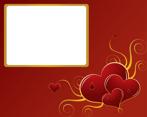 Valentines Fond Abstrait Serti Coeurs — Image vectorielle