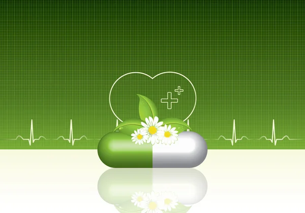 Grüner medizinischer Hintergrund — Stockvektor