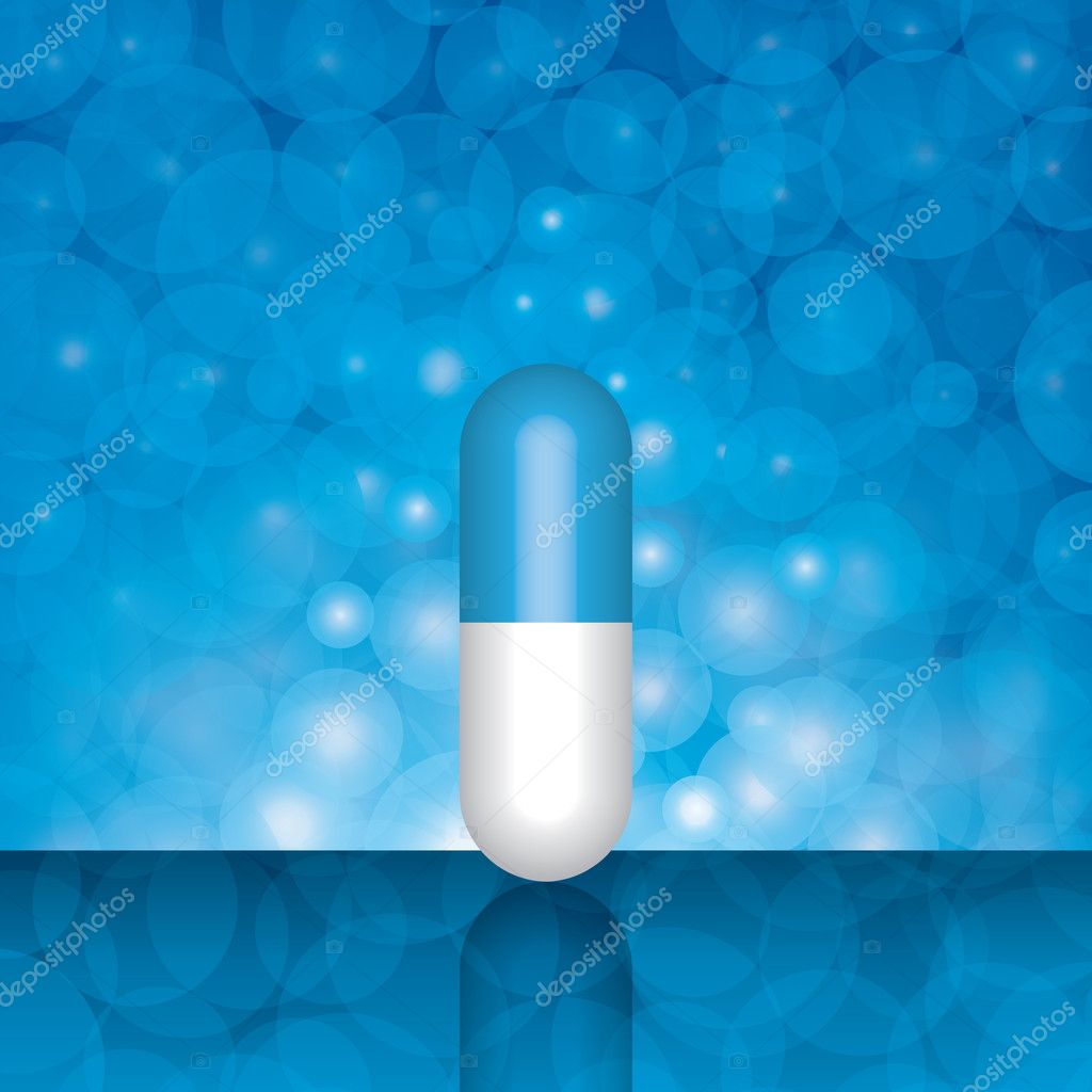 Beautiful Blue Pill Stock Vector Image By C Gigello