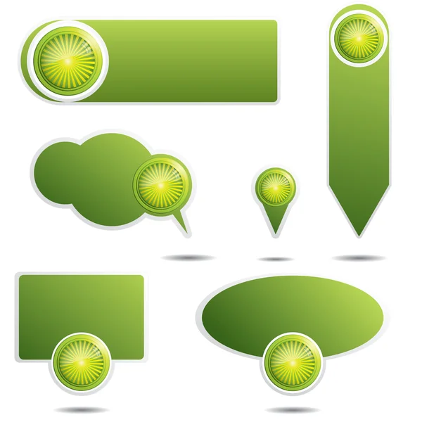 Elementos de diseño verde — Archivo Imágenes Vectoriales