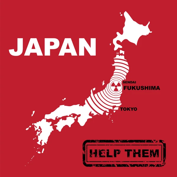 Помощь Японии — стоковый вектор