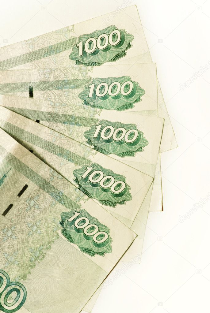 Russian ruble one thousand 1000 note — Stock Photo © khaicherng #4388019