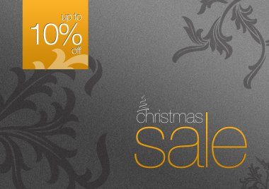 Christmas Sale Card 10% off clipart