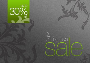 Christmas Sale Card 30% off clipart