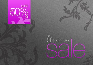 Christmas Sale Card 50% off clipart