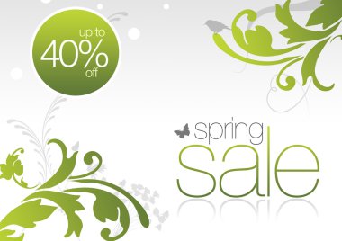 Sping Sale Card 40% off clipart