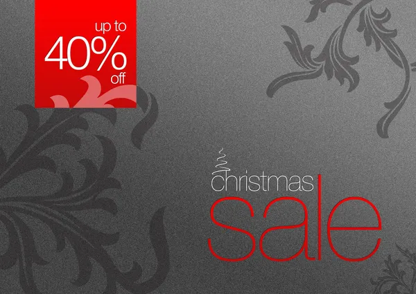 Carta di vendita di Natale 40% off — Foto Stock