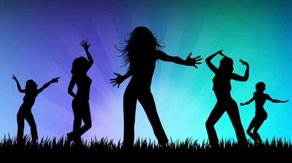 Propagační Grafiku Vysokým Rozlišením Tančících Dívek — Stock fotografie