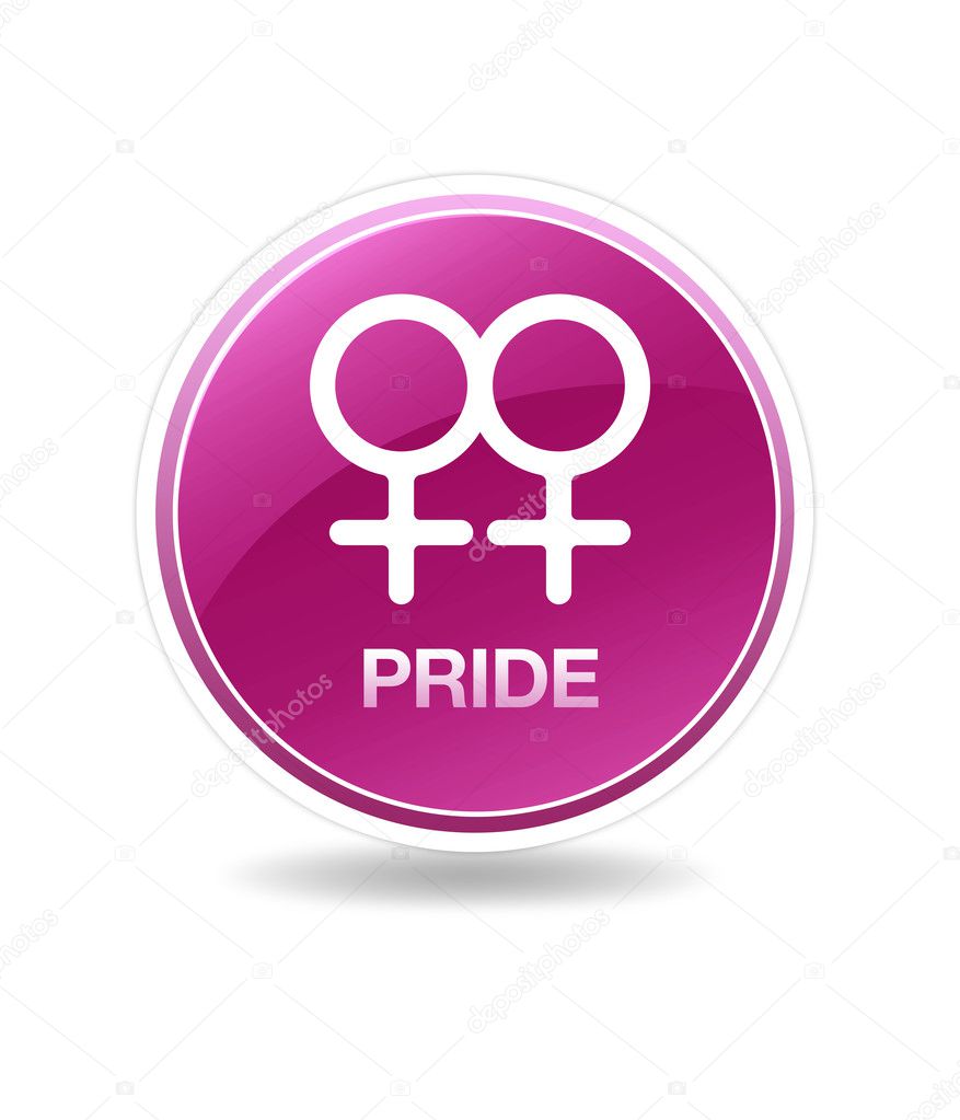 High resolution graphic icon of a homosexual female symbol.