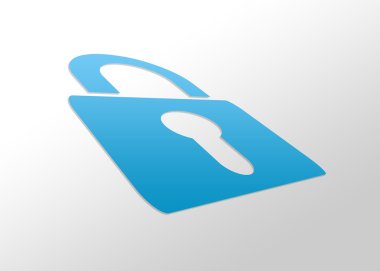 High resolution perspective graphic of a lock. clipart