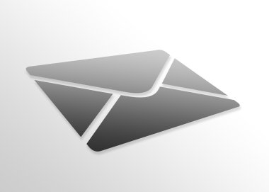 High resolution perspective graphic of a envelope. clipart