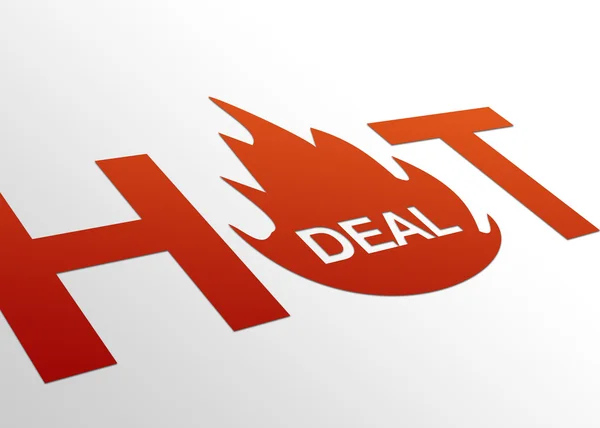 High Resolution Perspective Graphic Hot Deal Sign — Stock Photo, Image