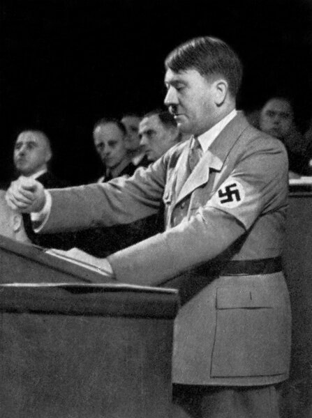 Portrait of Adolf Hitler, leader of nazi Germany