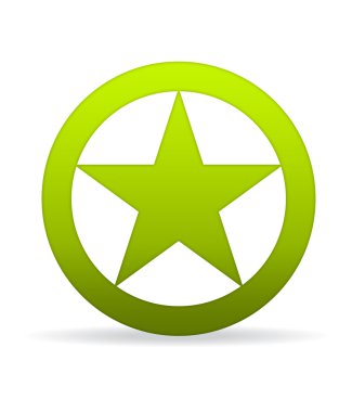 Green Star Icon clipart