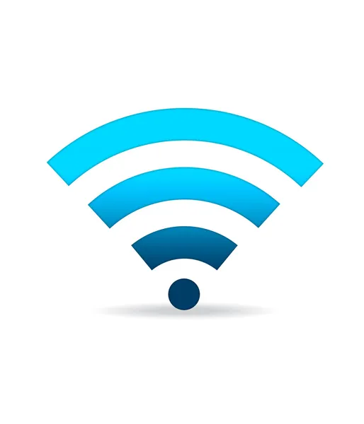 Wifi niebieski znak — Zdjęcie stockowe