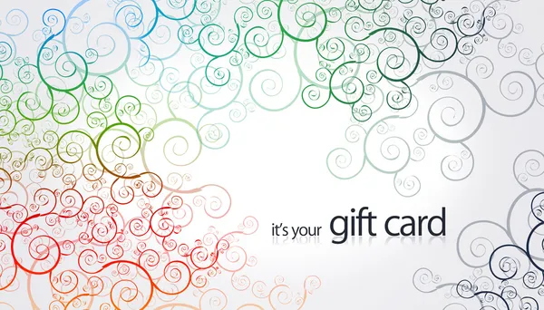 Gift Card - Elementi floreali — Foto Stock