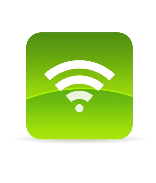 Icono wifi verde —  Fotos de Stock