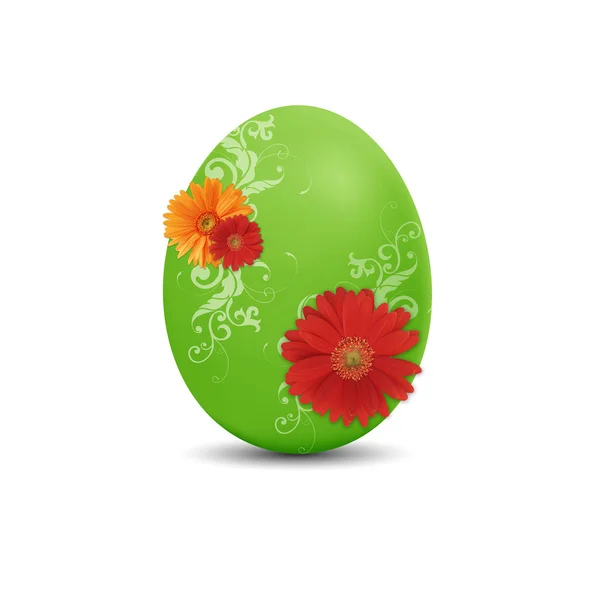 Зеленое пасхальное яйцо — стоковое фото