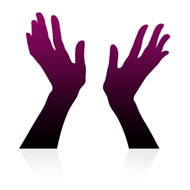 Hands silhouettes clipart