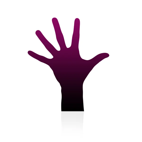 Hand silhouet — Stockfoto