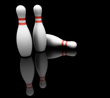 Bowling pins clipart