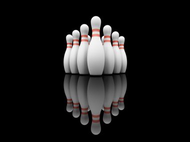Bowling skittles clipart