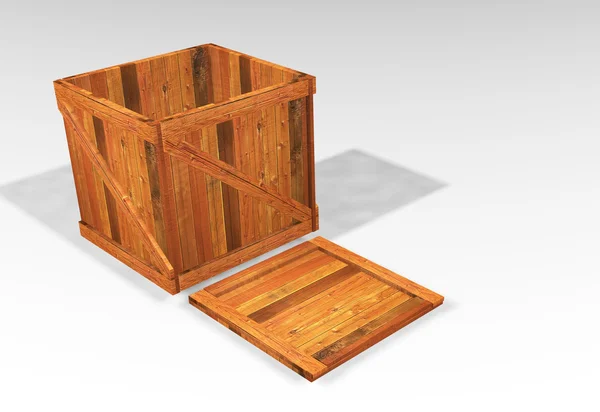 Drewnianej skrzyni — Zdjęcie stockowe