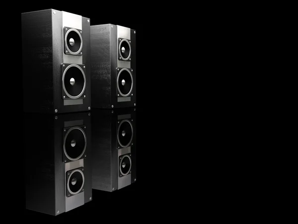 Black speakers — Stock Photo, Image