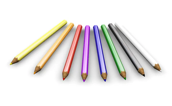 색깔된 연필 — 스톡 사진