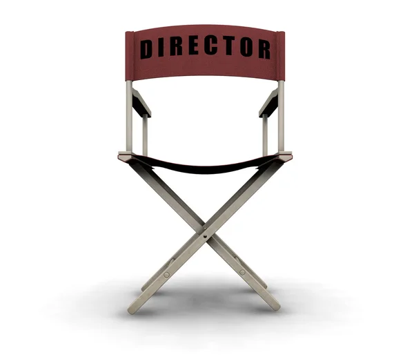 3D render of a directors chair on a white background — Stock Photo, Image