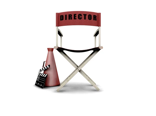 Elementy krzesła i film dyrektorów — Zdjęcie stockowe