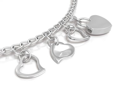 Bracelet of hearts clipart