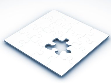 Unfinished puzzle clipart