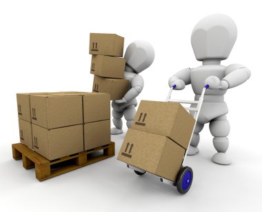 Moving boxes clipart