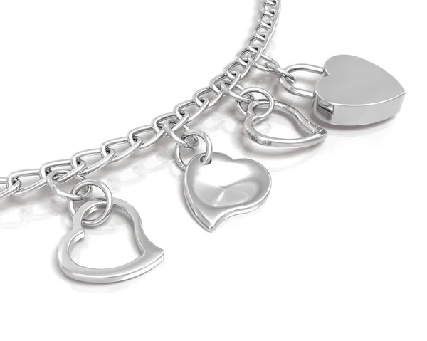 Bracelet of hearts — Stock Photo, Image