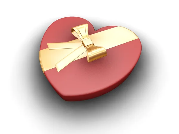 Caja en forma de corazón — Foto de Stock