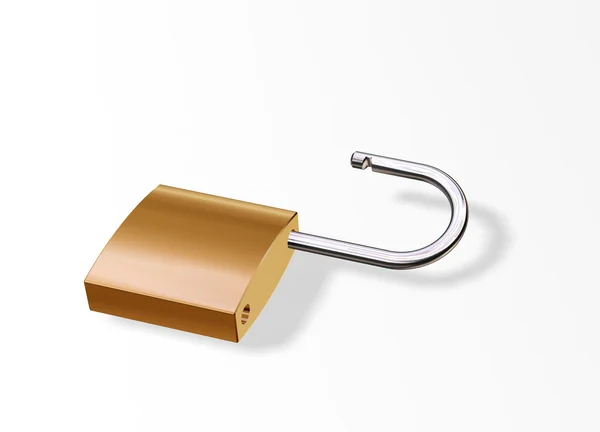 Open padlock — Stock Photo, Image