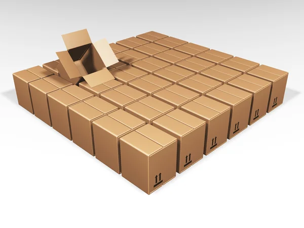 En öppen låda — Stockfoto