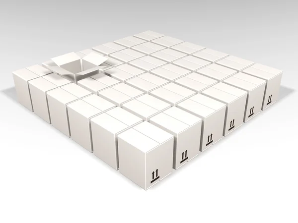 흰색 상자 — 스톡 사진