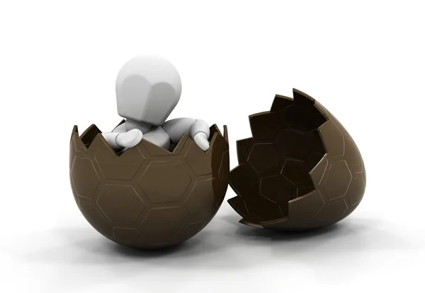 Személy belső húsvéti tojás — Stock Fotó