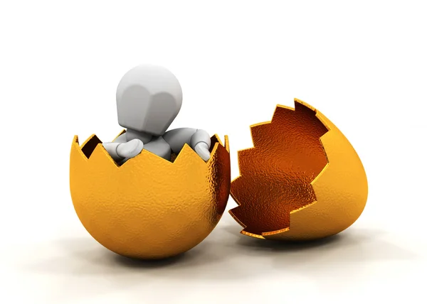 Kişinin içinde Paskalya yortusu yumurta — Stok fotoğraf