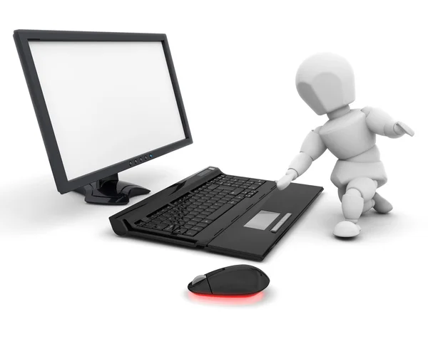 Person using computer — Stock Photo, Image