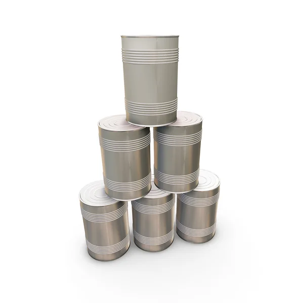 Pila de latas de estaño — Foto de Stock