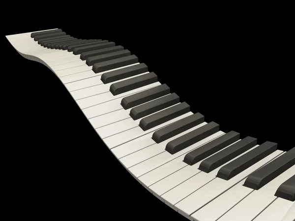 Golvende piano toetsen — Stockfoto