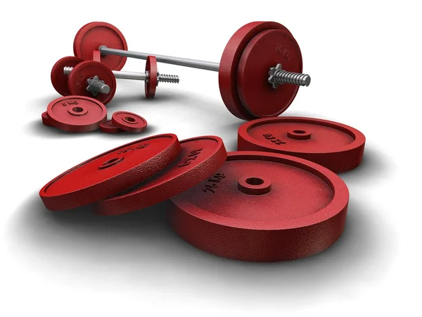 3D render of weightlifting weights — Stock Photo, Image