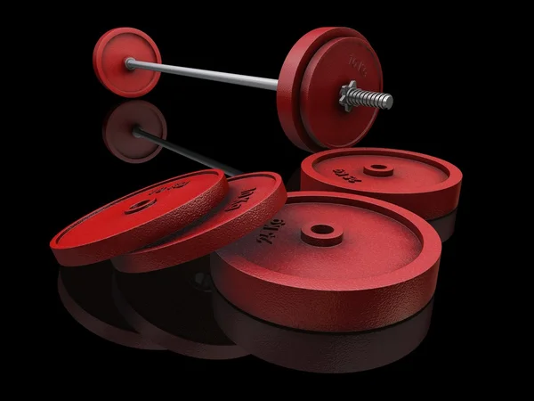 3D-Darstellung verschiedener Gewichte — Stockfoto